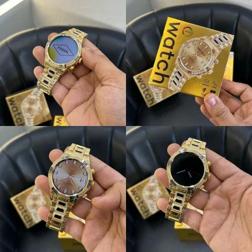 Gen 15 Smart watch 7 Days Battery Life, Fitness, Calls & Notifications Smartwatch  (Gold Strap, For Occasional Wear)